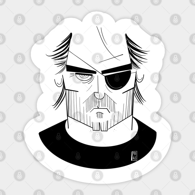 Snake Plissken Sticker by MARÓProduction